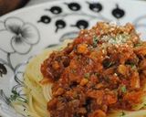 A picture of step 8 of Bolognese (Meat Sauce Spaghetti).