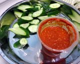 A picture of step 1 of Spicy Cucumber Vegan Appetizer.