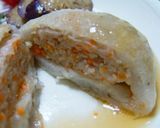 A picture of step 11 of Taro Manju with Sticky Sauce.
