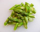A picture of step 1 of Pork and Asparagus Cheese Grill.