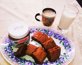 A picture of step 6 of Nutella brownies.