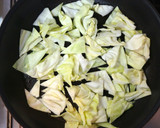 A picture of step 2 of Pasta with Spring Cabbage and Twice-Cooked Pork.