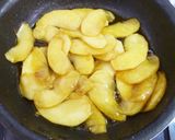 A picture of step 3 of Pancake Mix Cinnamon Apple Cake in a Frying Pan.