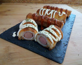 Foto del paso 2 de la receta: Rollo de salchicha empanado