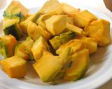 A picture of step 5 of Poosani koottu (Pumpkin) South Indian.