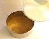 A picture of step 6 of Easy Just Mix Cheesecake.