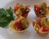 A picture of step 5 of Wanton Tacos Cup Fried Rice Special.
