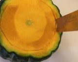 A picture of step 3 of For Halloween Easy Whole Kabocha Squash Custard Pudding.