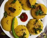 A picture of step 7 of Moong dal idli.