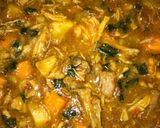 A picture of step 6 of Naan bread and chicken and potatoes curry.