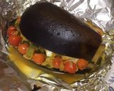 Une image de l'étape 15 de Aubergines farcies épinards courgettes tomates cerises et mozzarella.
