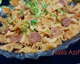 A picture of step 5 of Chicken Franks pasta😋.
