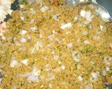 A picture of step 2 of Qeema samosay.