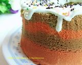 Foto langkah ke 9 dari resep CHIFFON CAKE BELANG2 Telur(Chiffon Taro Belang).