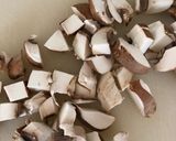 A picture of step 2 of Mushroom Pesto Pasta.