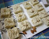 A picture of step 8 of Chena Burfi.