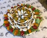 Une image de l'étape 9 de Salade de champignons et courgettes aux tomates cerises tricolores.