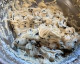 A picture of step 4 of Copycat Mrs. Field's Chocolate Chip Macadamia Nut Cookies.