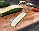 A picture of step 6 of Spicy chicken in zucchini roll-ups.