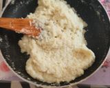A picture of step 2 of Double layered coconut burfi.