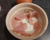 A picture of step 2 of Microwave Egg Cocotte with Bacon and Chives.
