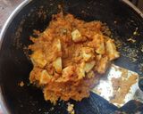 A picture of step 4 of Pudina paneer.