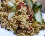 A picture of step 7 of Vegetable chicken pulao.