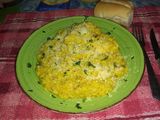 Arroz con pollo al azafrán