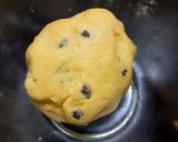 A picture of step 4 of Tri colour choco chips cookies.