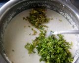 A picture of step 1 of Schezwan Dhokla Sandwich.