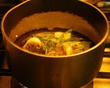 A picture of step 3 of Kokum rasam with coconut milk.