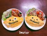 Cơm cuộn trứng Nhật phong cách Halloween bước làm 4 hình