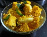 A picture of step 4 of Masala Idli.