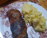 Foto del paso 6 de la receta: Entraña con arañita /escondido o churrasquito carnicero y puré de papas