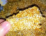 A picture of step 8 of Sesame seeds chikki 🤤.