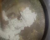 A picture of step 4 of Alfredo penne pasta.