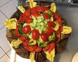 Une image de l'étape 7 de Salade de laitue rouge aux tomates,concombre et persil.
