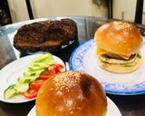 Hình bước làm 4 của món Hamburger bò bằm