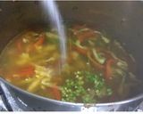 A picture of step 9 of Chicken veg manchow soup.