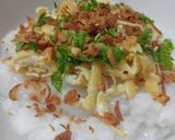 Foto langkah ke 3 dari resep Bubur Nasi Telur Dadar.