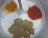 A picture of step 1 of Chicken qorma.
