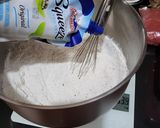 Foto langkah ke 5 dari resep Mille Crepes Red Valvet.