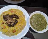 A picture of step 12 of Arabian Biryani.
