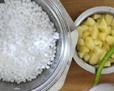 A picture of step 1 of Sabudana khichdi (sago khichdi).
