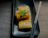 A picture of step 8 of Chinese Pork Bamboo shoot Spring Rolls.