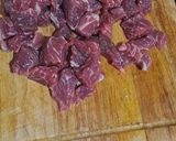 Foto del paso 1 de la receta: RICA SALSA CON TROZOS DE CARNE 😋😋