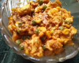 A picture of step 13 of Schezwan matar paneer corn masala.
