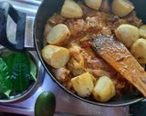 A picture of step 5 of Gandhoraj Chicken/Murgi(Kaffir Lime flavoured Chicken Curry).