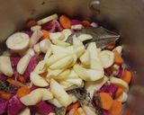 Une image de l'étape 4 de Soupe de potimarron / panais / radis meat / rutabaga, tous BIO.