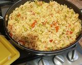 صورة لخطوة 10 من وصفة رز مع الخضار والدجاج